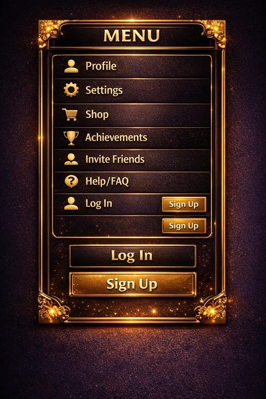 Price of Fame menu